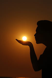 sunset, shadow, shadow man, evening, outdoor, sunlight, nature HD wallpaper