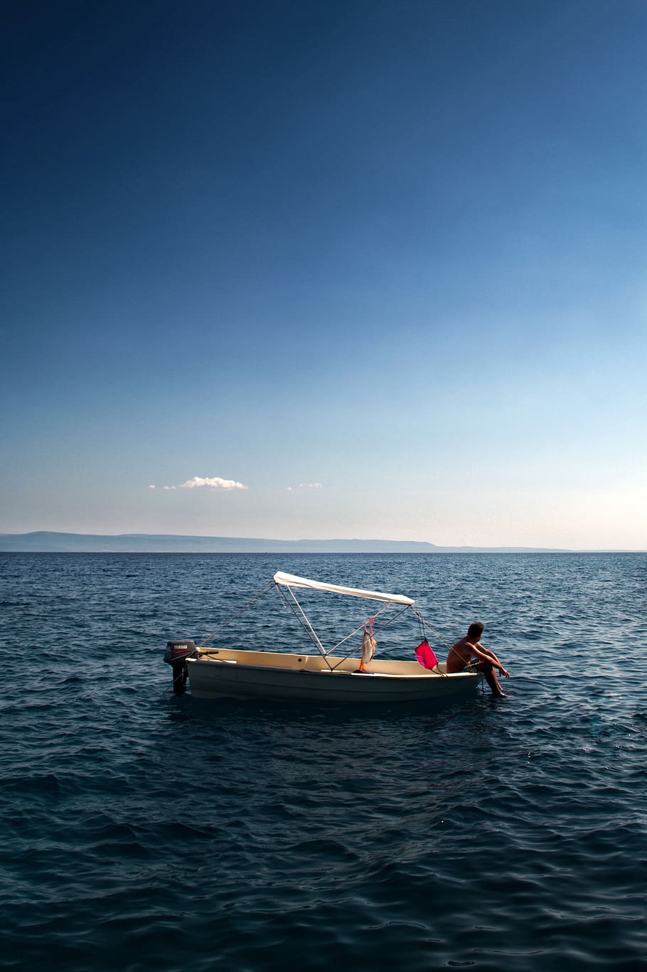 solitude, nautical vessel, water, sea, transportation, sky HD wallpaper