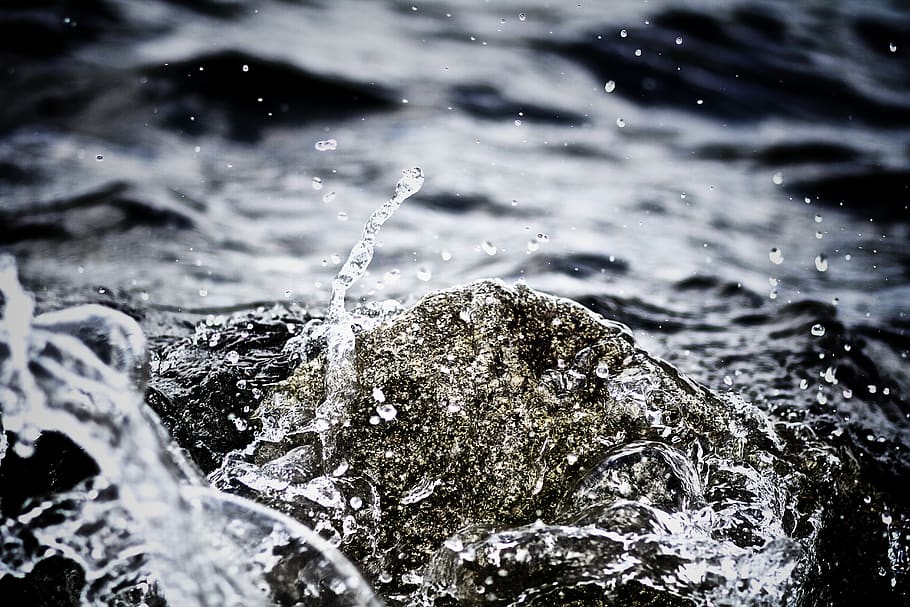 sea waves during daytime, water, splashing, nature, drop, motion HD wallpaper