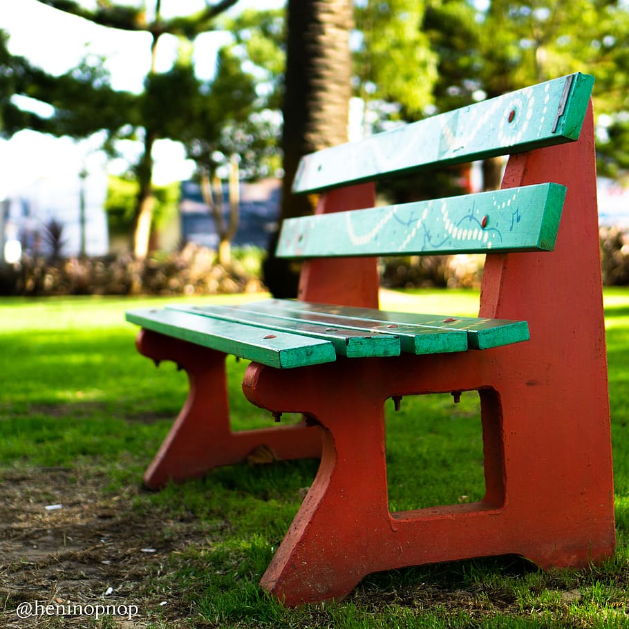HD wallpaper: fremantle, australia, park, green, bench, perth, chair, red |  Wallpaper Flare
