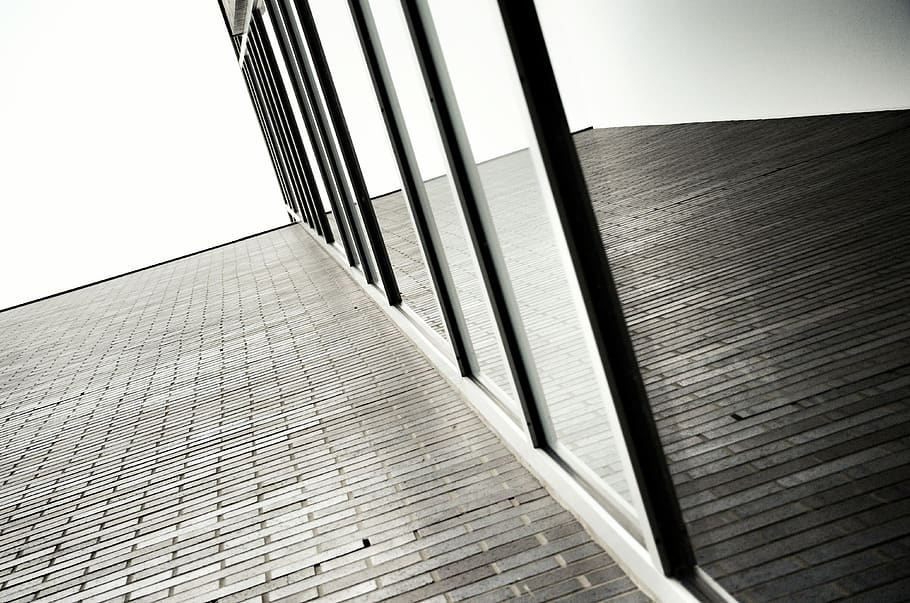 canada, sky, window, windows, cloudy, reflection, brick, bricks HD wallpaper