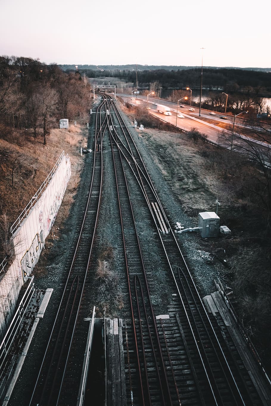 transportation, railway, train track, building, bridge, canada HD wallpaper