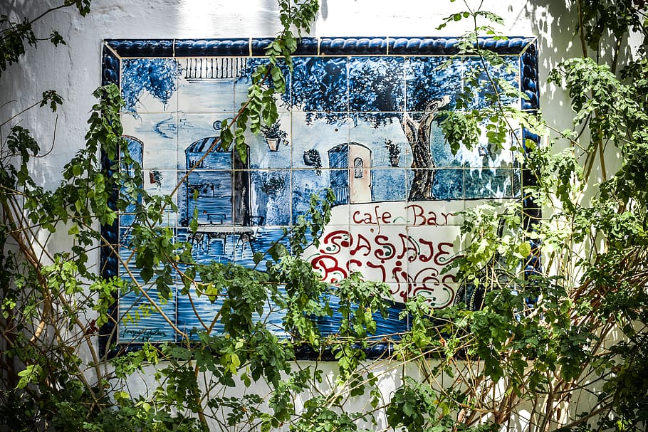 Green Plants in Front of Painting, architecture, art, building HD wallpaper