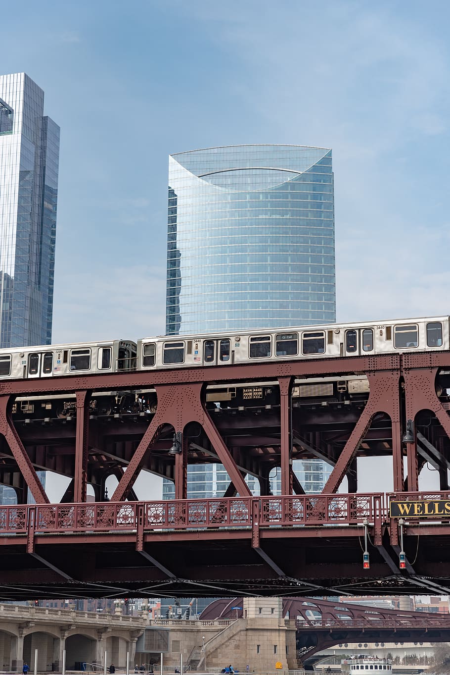 Grey Train, architecture, bridge, building, business, city, construction HD wallpaper