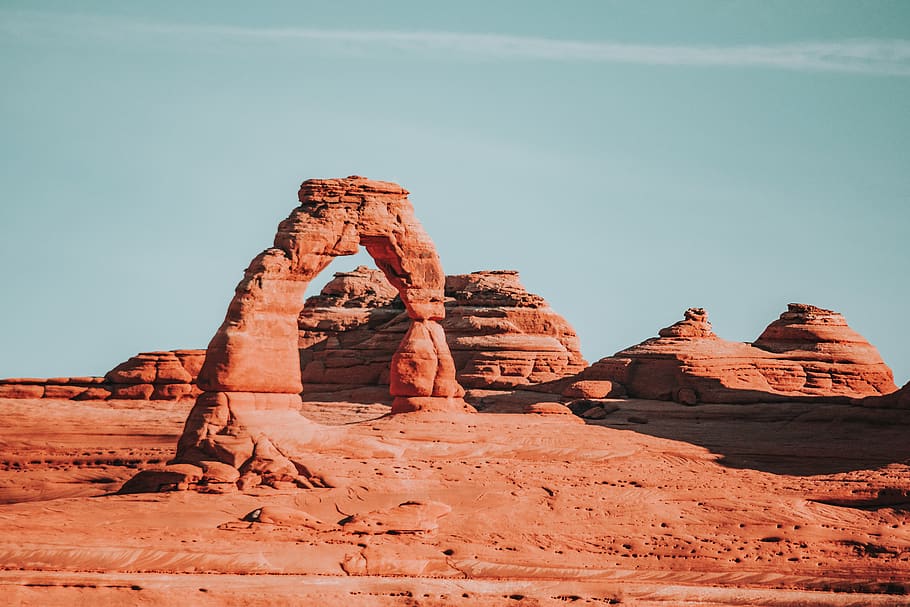 brown rock formations during daytime, rock - object, solid, sky HD wallpaper