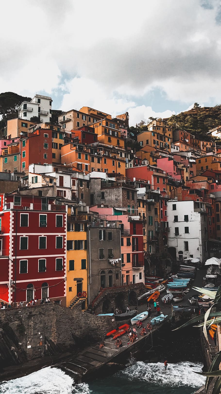 Manarola small town, building, urban, city, metropolis, high rise HD wallpaper