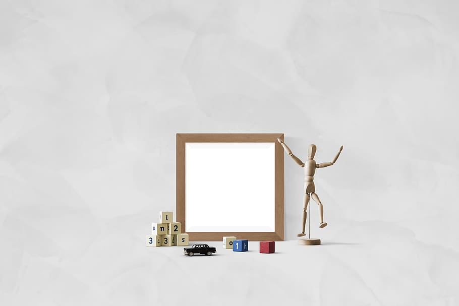 interior, wall, poster, mockup, floor, frame, wooden, copy space HD wallpaper