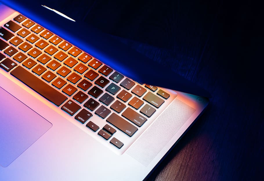 silver MacBook, computer, computer equipment, computer keyboard HD wallpaper