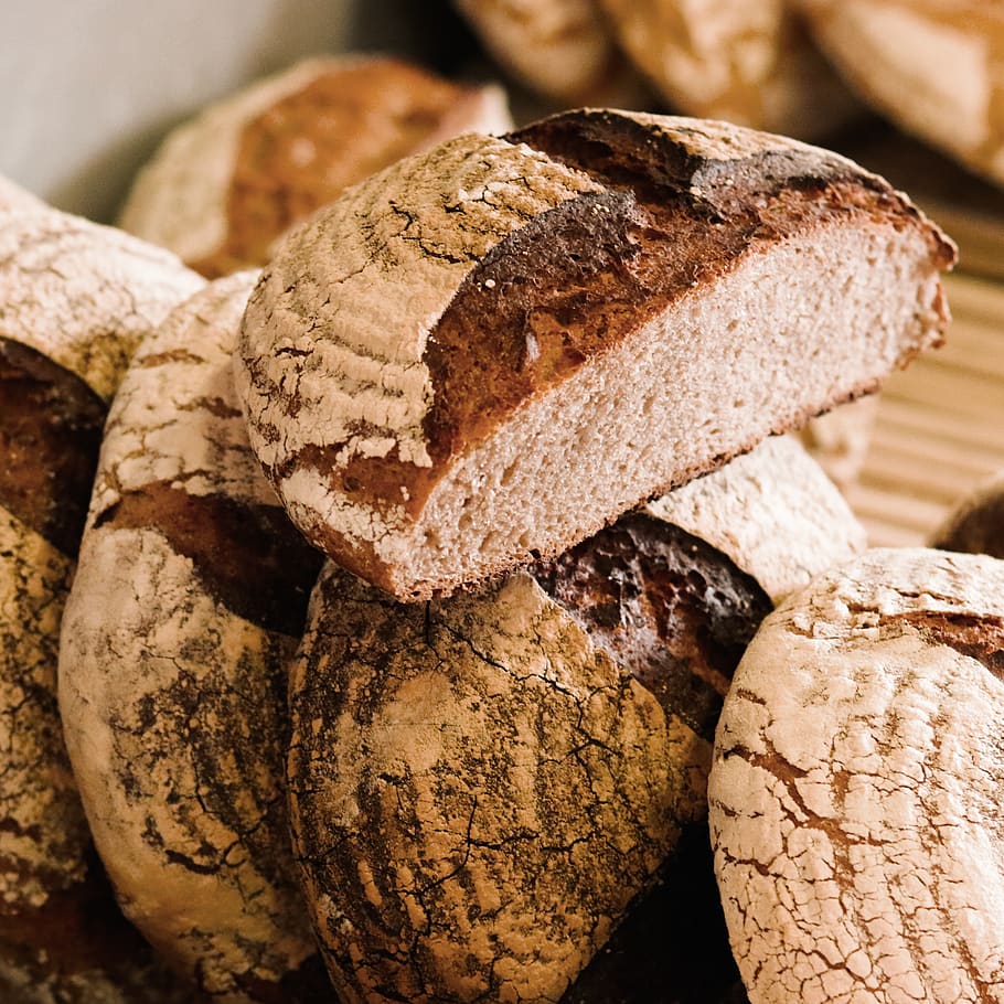 baked breadas, food, food and drink, close-up, freshness, still life HD wallpaper