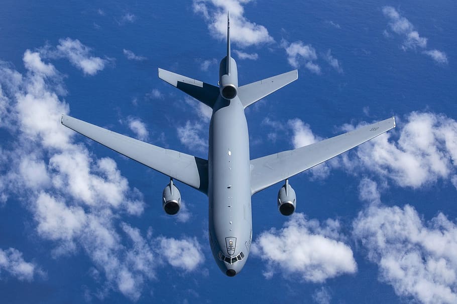 aircraft, kc-10, refueling aircraft, flying, jet, airplane