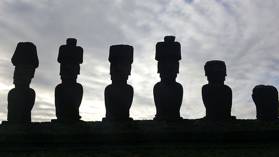 Moai Statue in Easter Island, ancient, culture, historic, historical