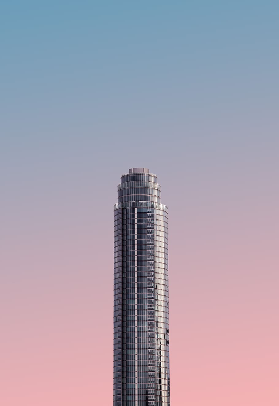 gray tower building under blue sky, minimalism, architecture HD wallpaper