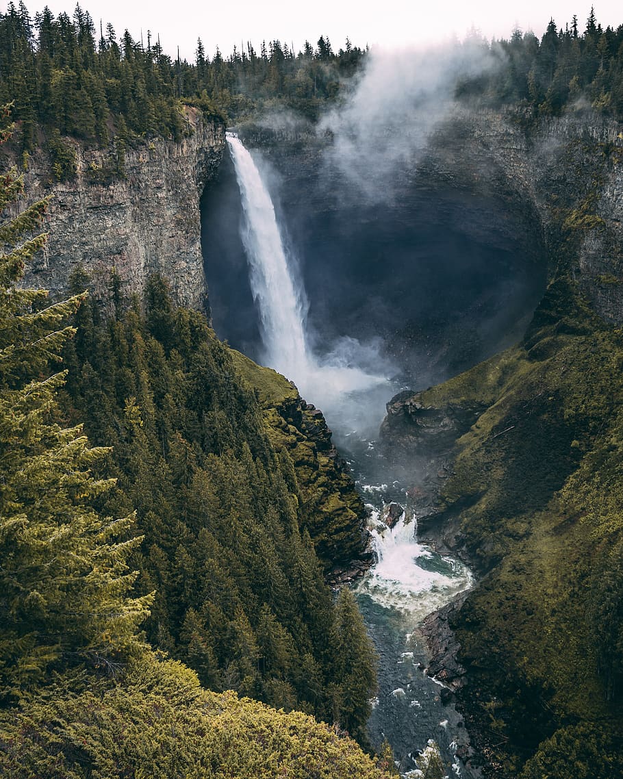 waterfalls at daytime, scenics - nature, beauty in nature, motion HD wallpaper