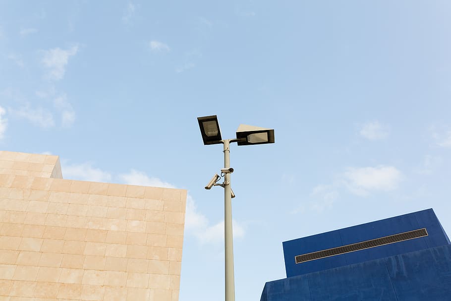 surveillance, security cameras, privacy, dom, sky, low angle view HD wallpaper
