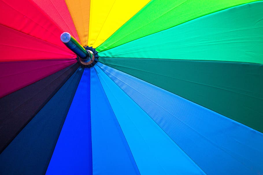 still, items, things, umbrella, colors, lines, patterns, multi colored HD wallpaper