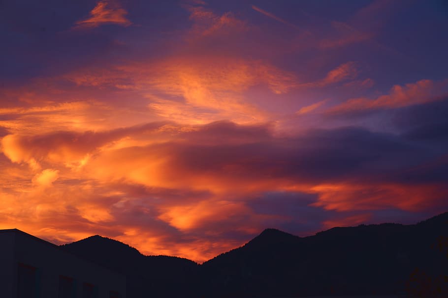 sunset, atmospheric, lichtspiel, clouds, mystical, sky, cloud - sky HD wallpaper
