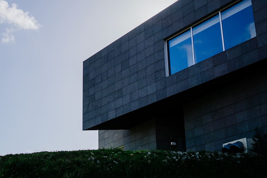 building, office building, architecture, concrete, window, landscape HD wallpaper