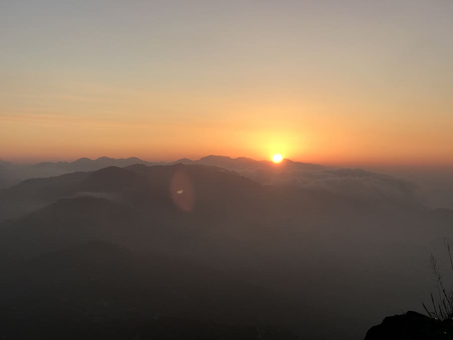 sunset, mountains, nature, photography, sky, scenics - nature HD wallpaper