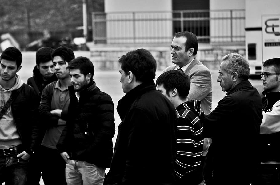 group of people, men, real people, medium group of people, standing HD wallpaper