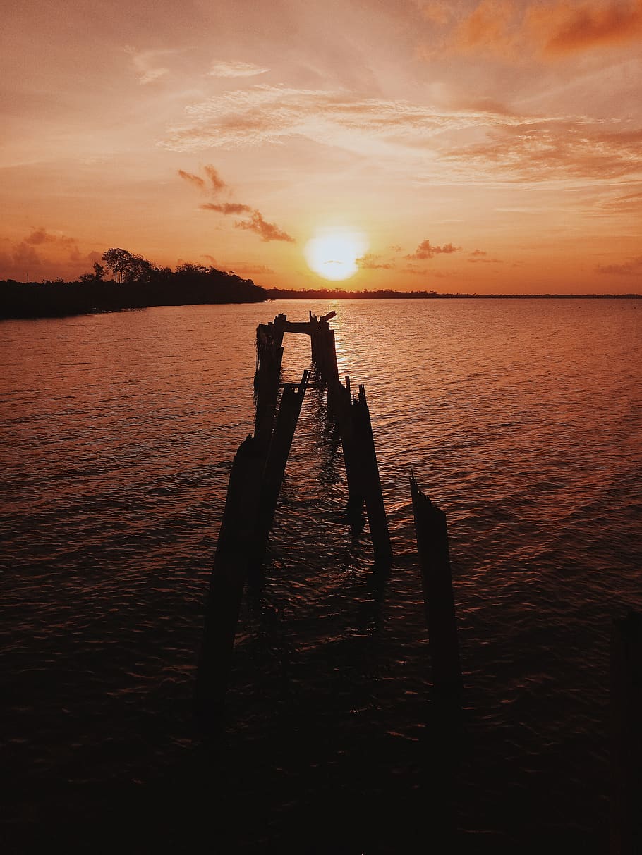indonesia, toboali, sunset, sky, water, sea, scenics - nature HD wallpaper