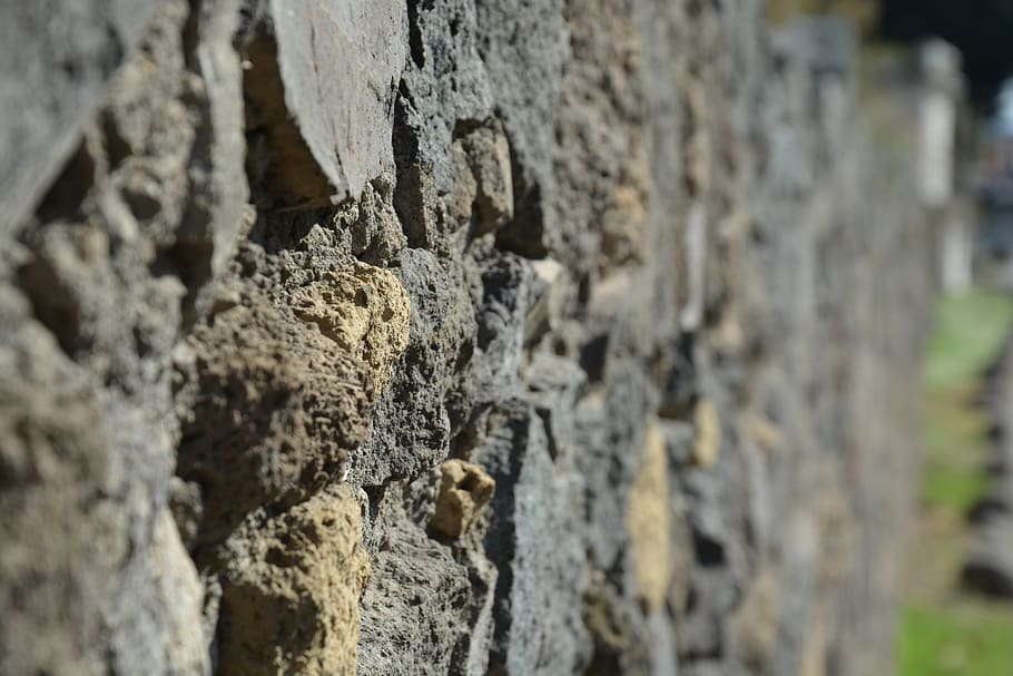 wall, sharp, stones, old, pompeii, antique, close-up, day, textured HD wallpaper