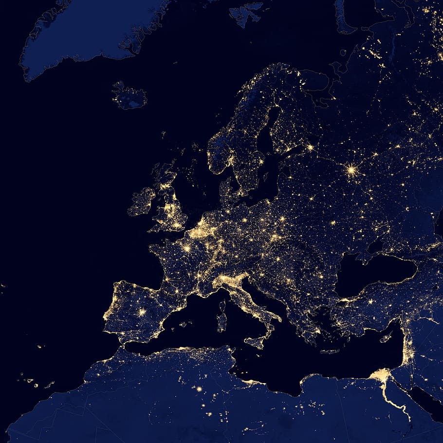 space, europe, sky, dark, lightning, high, height, nature, night HD wallpaper