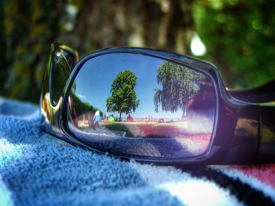 summer, sun, sunglasses, beach, shore, warm, holiday, water HD wallpaper