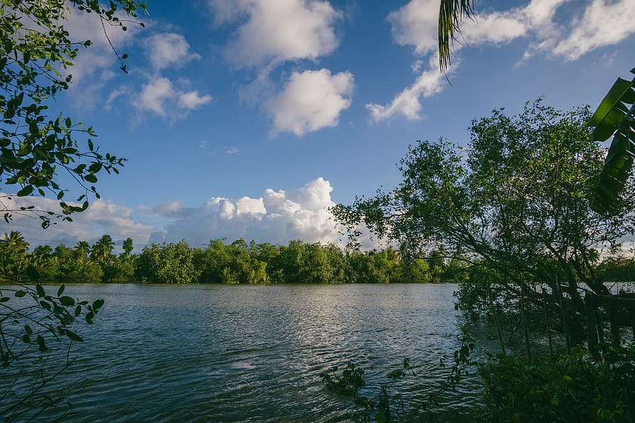 Body of Water, background, clouds, colors, daylight, environment HD wallpaper