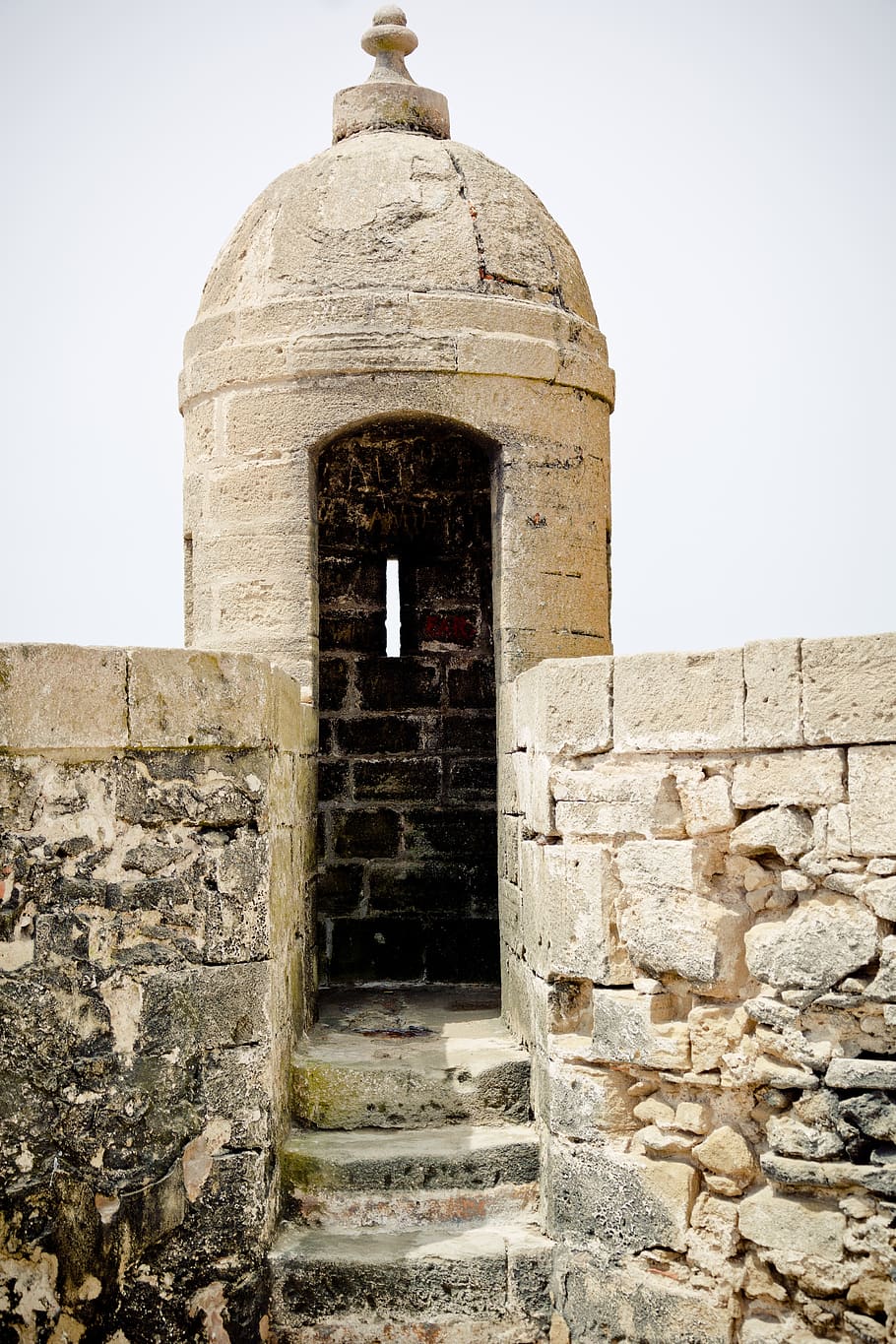 wall, tower, turret, the observation tower, essauira, mogador, HD wallpaper