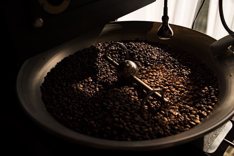 brown nuts on black wok, indoors, food and drink, kitchen utensil HD wallpaper