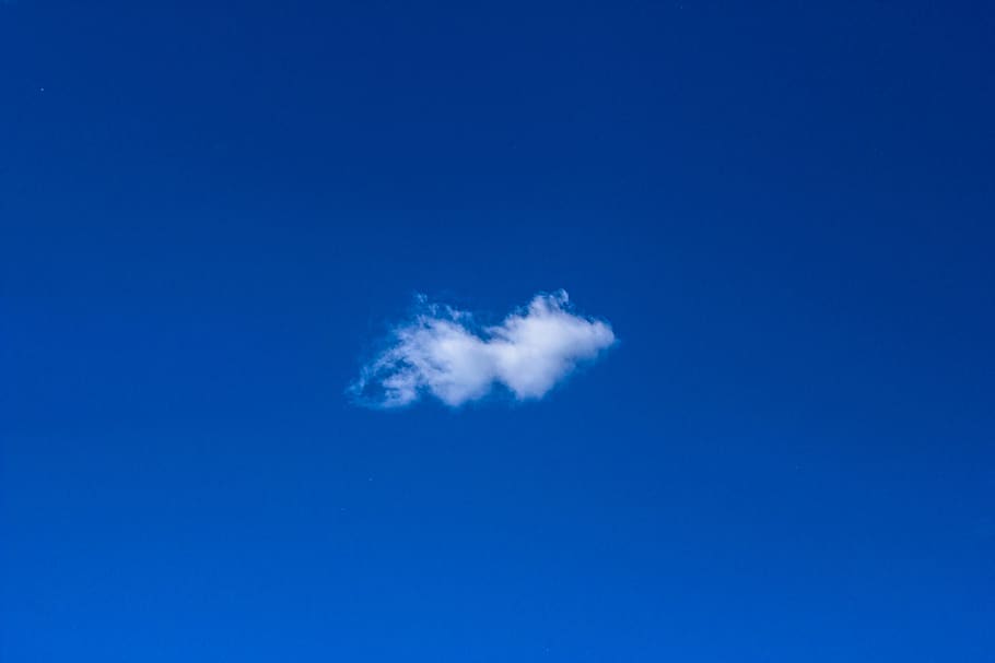 white cloud under clear sky, blue, cloud - sky, no people, nature HD wallpaper