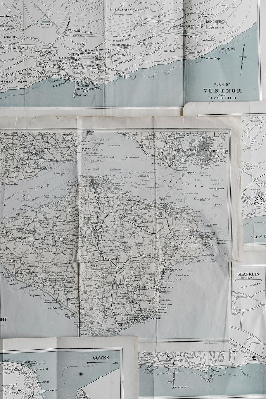 gray and white map, chart, page, paper, old, creased, navigation