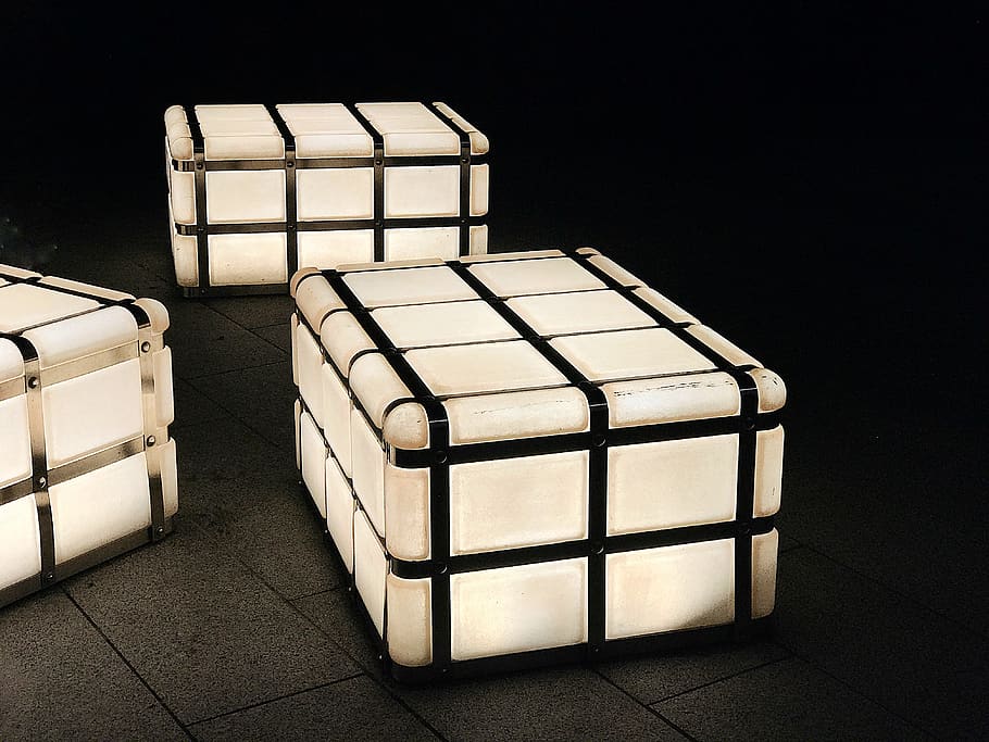three rectangular white-ad-black cases, west quay, united kingdom HD wallpaper
