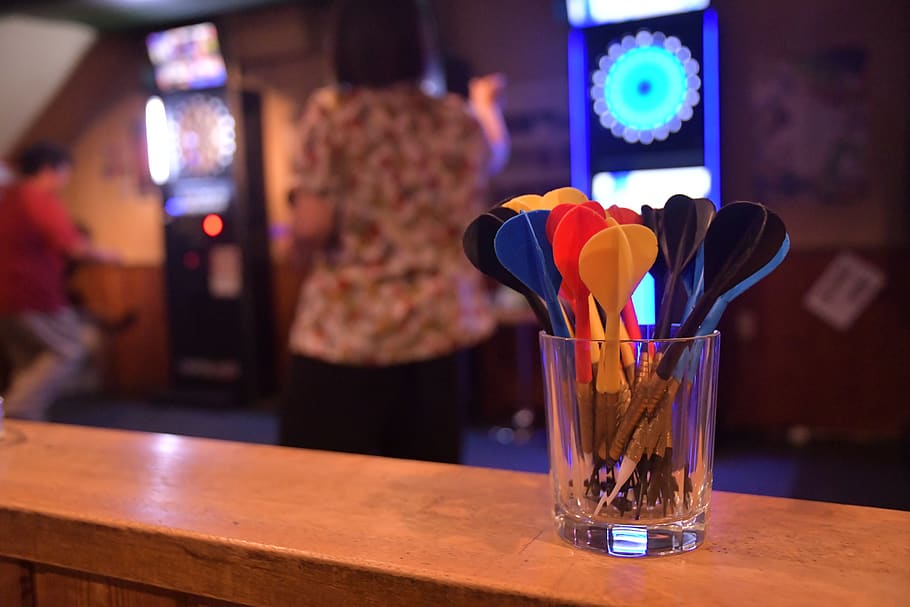 darts, bar, darter, food and drink, table, refreshment, indoors HD wallpaper