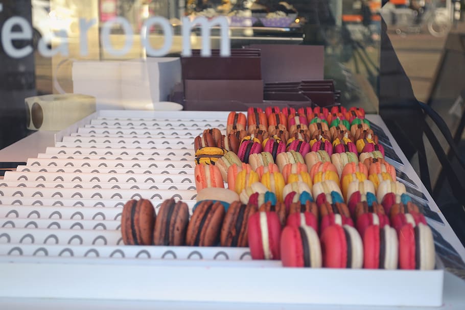 macaron, macarons, sweets, food, french, amsterdam, for sale HD wallpaper
