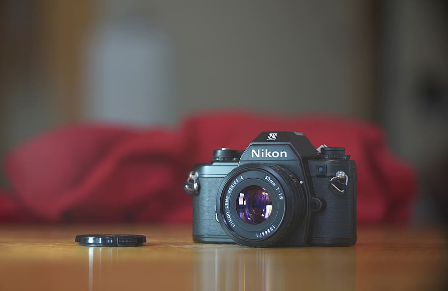 black Nikon DSLR camera, electronics, camera - photographic equipment HD wallpaper