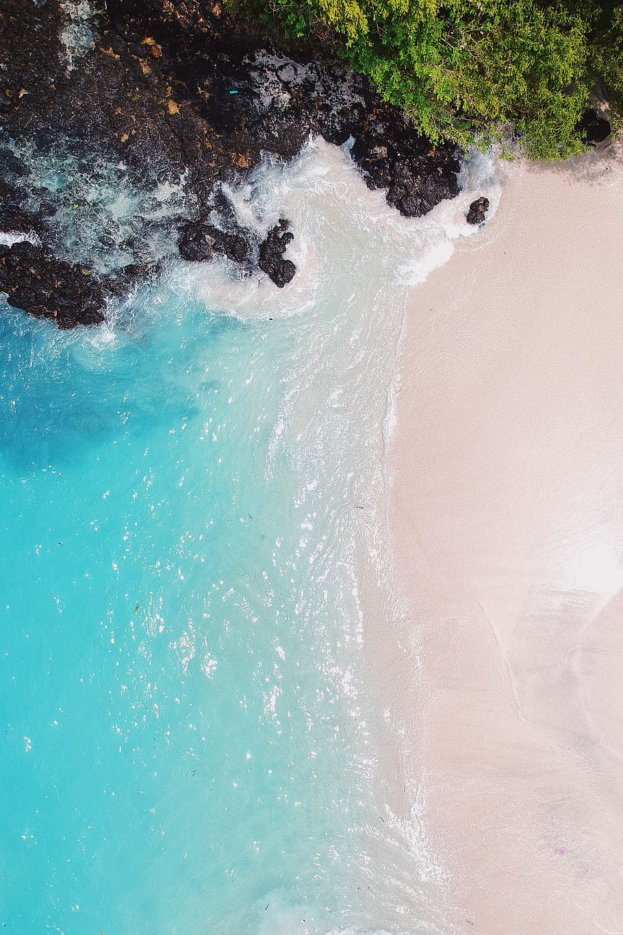 shore, water, motion, beauty in nature, high angle view, day HD wallpaper