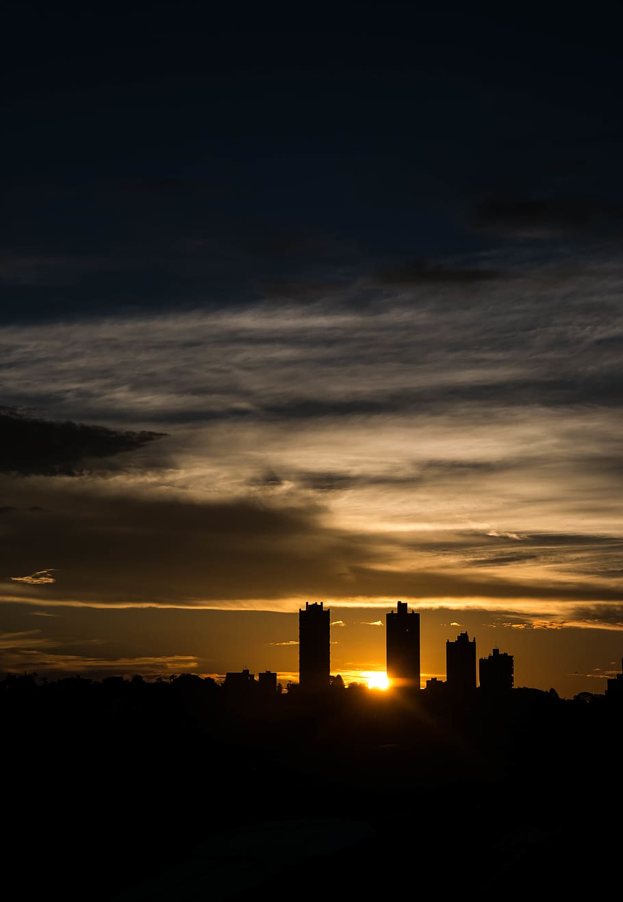 sunset, sky, architecture, building exterior, cloud - sky, built structure HD wallpaper