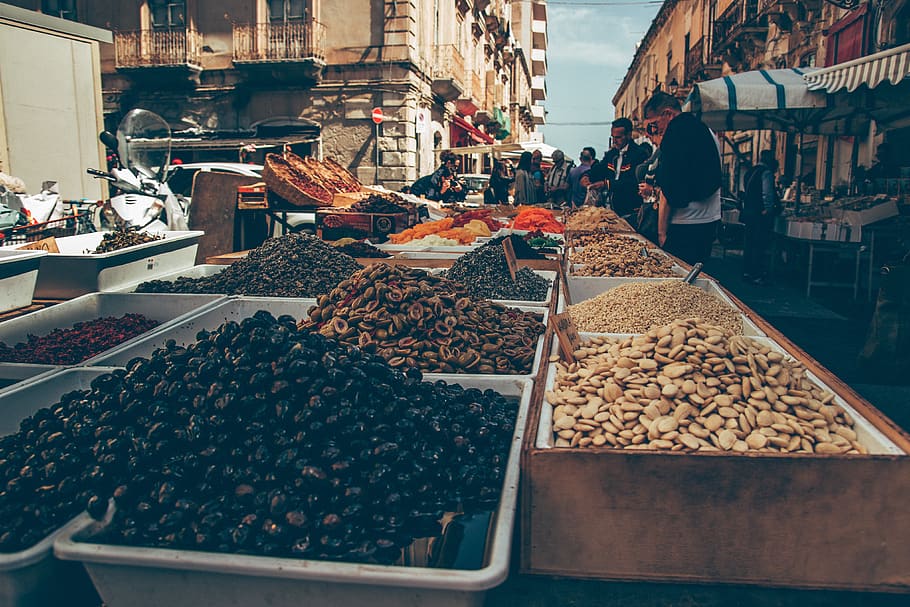 nuts on box, plant, person, human, food, produce, grain, vegetable HD wallpaper