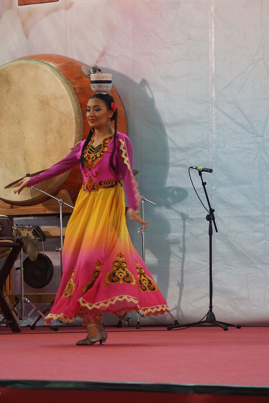 oriental dancer, full length, clothing, real people, one person HD wallpaper