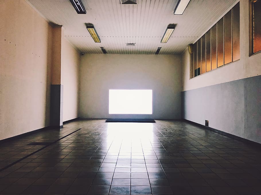 black concrete floor, flooring, indoors, architecture, empty HD wallpaper
