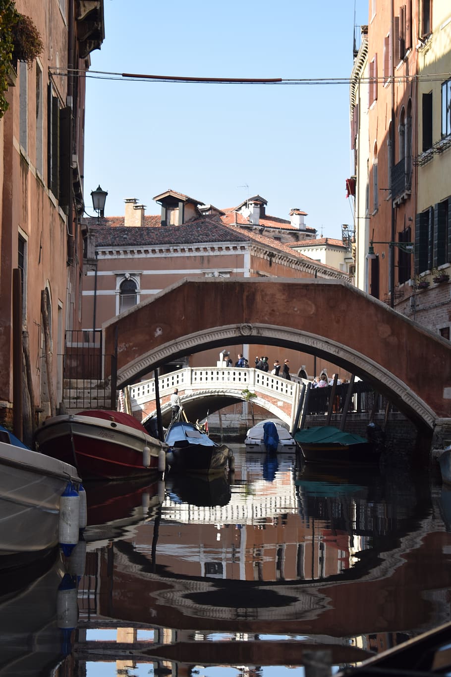 channel, reflection, venice, bridge, water, city, architecture HD wallpaper