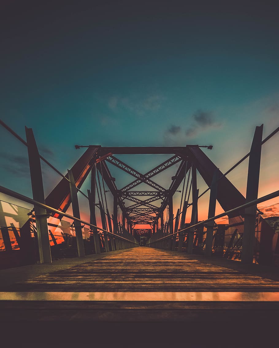 building, bridge, boardwalk, road, water, waterfront, dock HD wallpaper