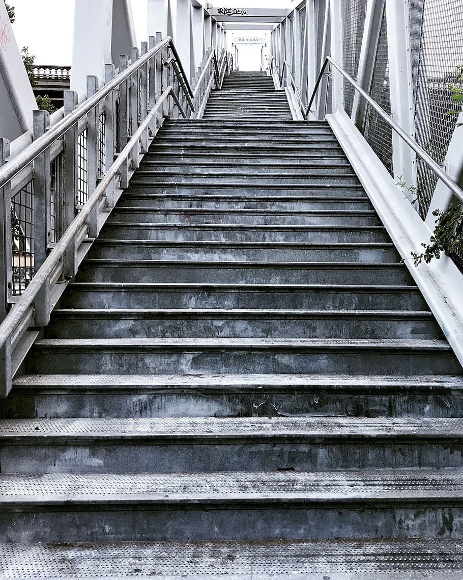 step, handrail, steps, architecture, upstairs, portland, stairway HD wallpaper