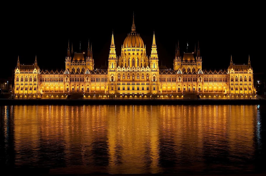 budapest, construction, architecture, building, keep, river HD wallpaper