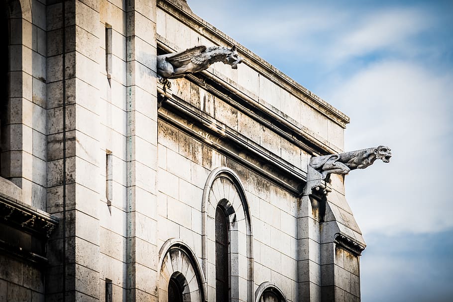white painted building, architecture, low angle view, building exterior HD wallpaper
