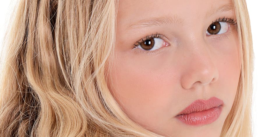 Hd Wallpaper Girl Child Childhood Blonde Lips Youth Face