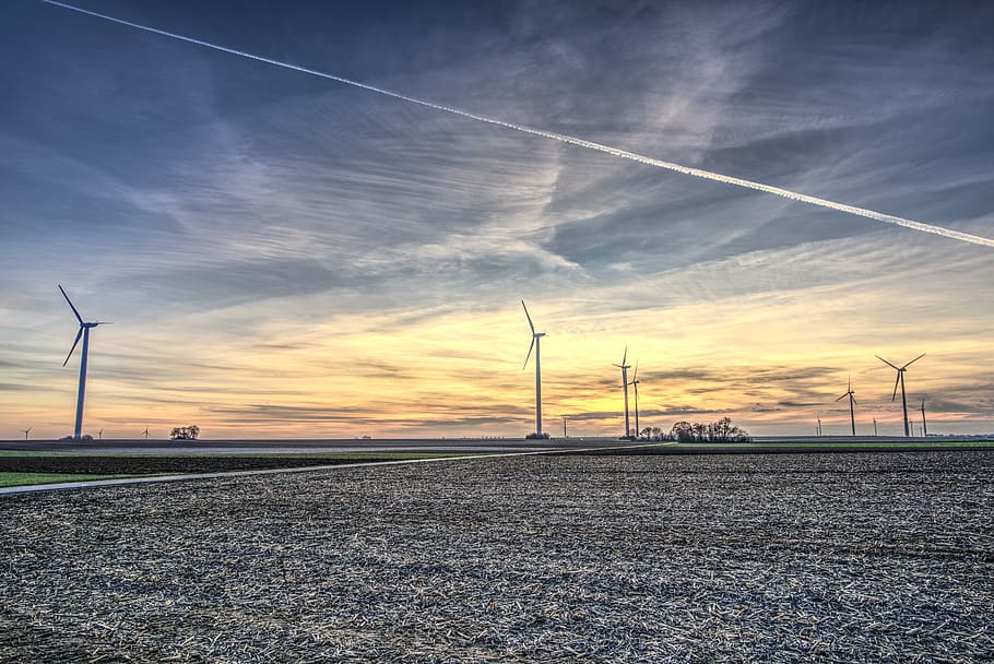 windräder, wind power, wind energy, wind park, landscape, sky HD wallpaper
