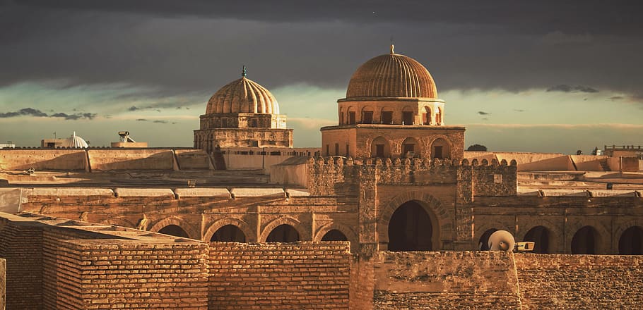 building, architecture, dome, tunisia, kairouan, mosque, mosque okba HD wallpaper