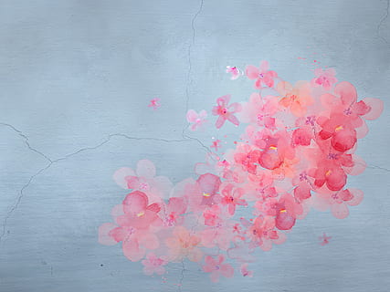 background, flowers, texture, painting, pink, background texture HD wallpaper